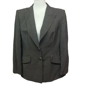 Escada Pinstriped Blazer Gray